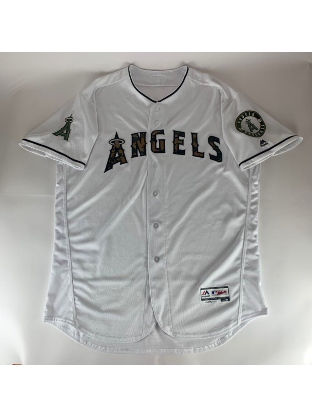Anaheim Angels Authentic Majestic Flex Base Memorial Day Jersey Mens 50 2XL